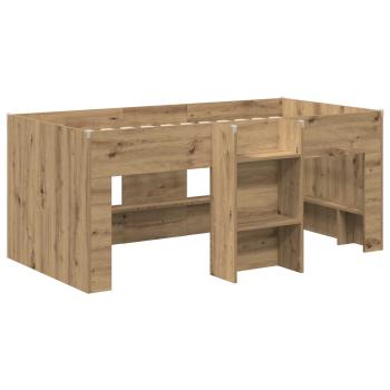 Hochbett für Kinder Artisan-Eiche 80 x 160 cm Holzwerkstoff