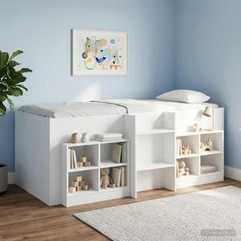ARDEBO.de - Hochbett für Kinder Weiß 90 x 190 cm Holzwerkstoff
