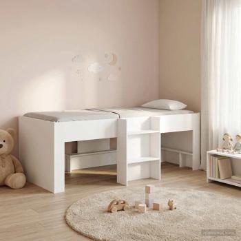 Hochbett für Kinder Weiß 90 x 190 cm Holzwerkstoff