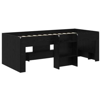 Hochbett für Kinder Schwarze Eiche 90 x 190 cm Holzwerkstoff
