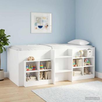 ARDEBO.de - Hochbett für Kinder Weiß 75 x 190 cm Holzwerkstoff