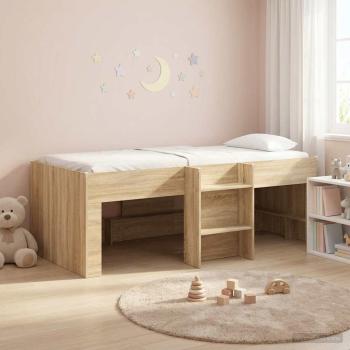 ARDEBO.de - Hochbett für Kinder Sonoma-Eiche 75 x 190 cm Holzwerkstoff