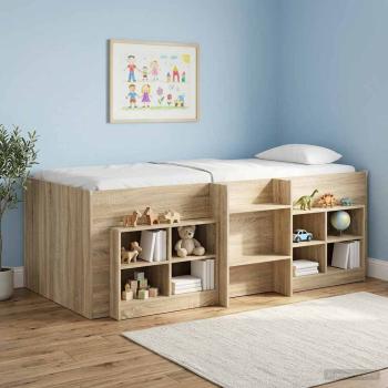 Hochbett für Kinder Sonoma-Eiche 75 x 190 cm Holzwerkstoff