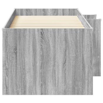Hochbett für Kinder Sonoma-Grau 75 x 190 cm Holzwerkstoff
