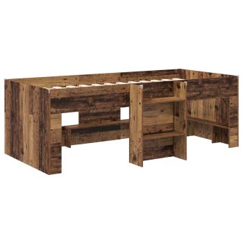 Hochbett für Kinder Altholz 75 x 190 cm Holzwerkstoff