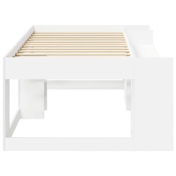 Kinderbettgestell mit Stauraum Weiß 90 x 200 cm Holzwerkstoff