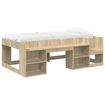 Kinderbettgestell mit Stauraum Sonoma-Eiche 90 x 200 cm