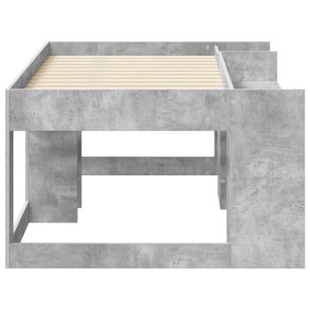 Kinderbettgestell mit Stauraum Betongrau 80 x 160 cm