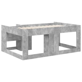 Kinderbettgestell mit Stauraum Betongrau 80 x 160 cm