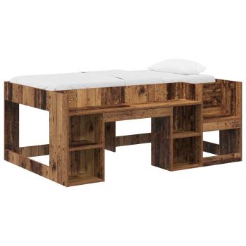 Kinderbettgestell mit Stauraum Altholz 80 x 160 cm