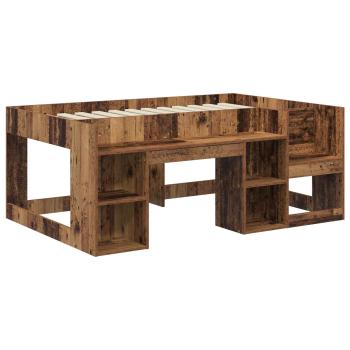 Kinderbettgestell mit Stauraum Altholz 80 x 160 cm