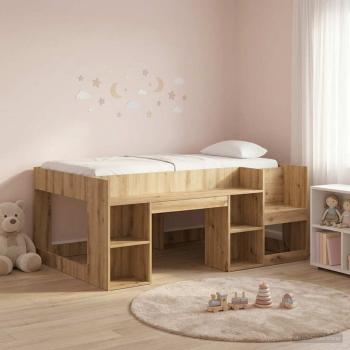 ARDEBO.de - Kinderbettgestell mit Stauraum Artisan-Eiche 80 x 160 cm
