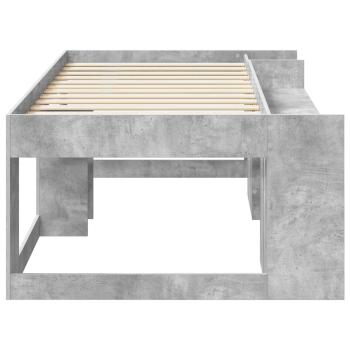 Kinderbettgestell mit Stauraum Betongrau 75 x 190 cm