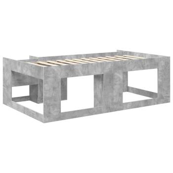 Kinderbettgestell mit Stauraum Betongrau 75 x 190 cm