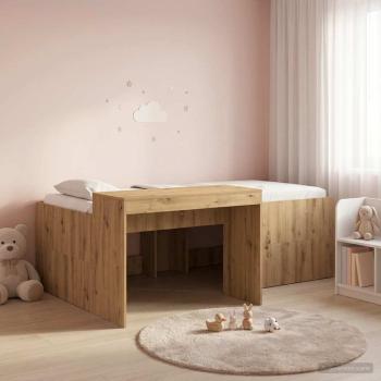 ARDEBO.de - Hochbett mit Schreibtisch für Kinder Artisan-Eiche 80 x 200 cm