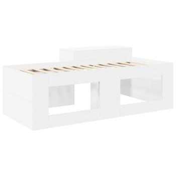 Hochbett mit Schreibtisch für Kinder Weiß 90 x 200 cm