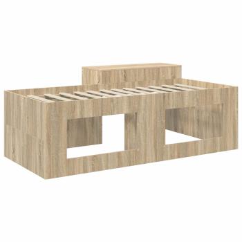 Hochbett mit Schreibtisch für Kinder Sonoma-Eiche 90 x 200 cm