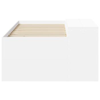 Hochbett mit Schreibtisch für Kinder Weiß 98,5 x 200 cm