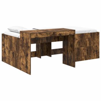 Hochbett mit Schreibtisch für Kinder Geräucherte Eiche