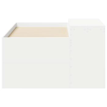 Hochbett mit Schreibtisch für Kinder Weiß 80 x 160 cm
