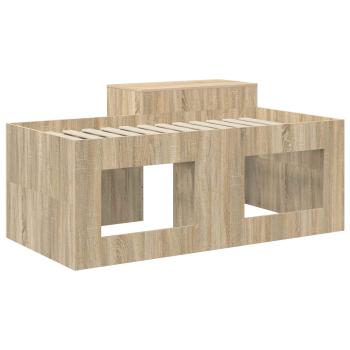 Hochbett mit Schreibtisch für Kinder Sonoma-Eiche 80 x 160 cm