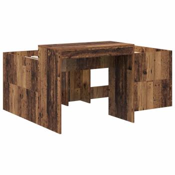 Hochbett mit Schreibtisch für Kinder Altholz Holzwerkstoff