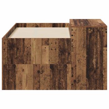 Hochbett mit Schreibtisch für Kinder Altholz Holzwerkstoff