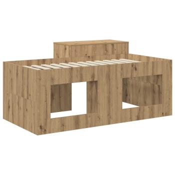 Hochbett mit Schreibtisch für Kinder Artisan-Eiche