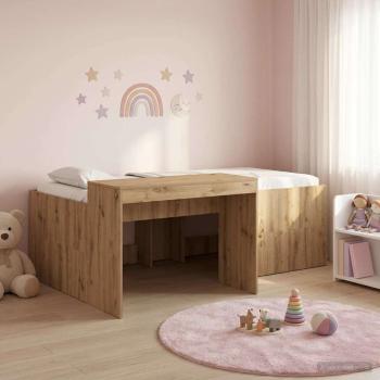 ARDEBO.de - Hochbett mit Schreibtisch für Kinder Artisan-Eiche