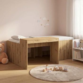 ARDEBO.de - Hochbett mit Schreibtisch für Kinder Artisan-Eiche 75 x 190 cm