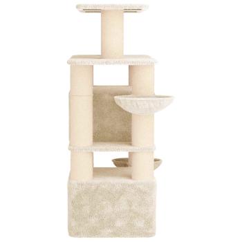 Katzennbaum mit Sisal-Kratzsäulen Creme 147 cm 2 stk.