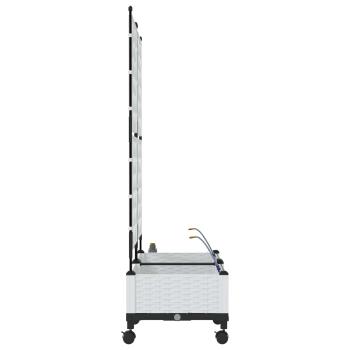 Garten Blumenkübel mit Bewässerung und Rädern 2 Stk. Weiß PP