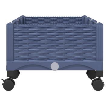 Gartenpflanzer mit Rädern Blaugrau 120 x 40 x 33 cm PP