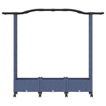 Hochbeet mit Rankgitter und Dach Grau 169 x 40 x 129 cm PP
