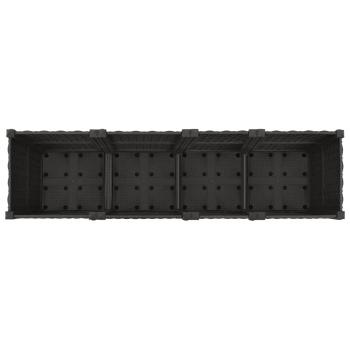 Gartenpflanzer mit Rädern Schwarz 160 x 40 x 44 cm PP