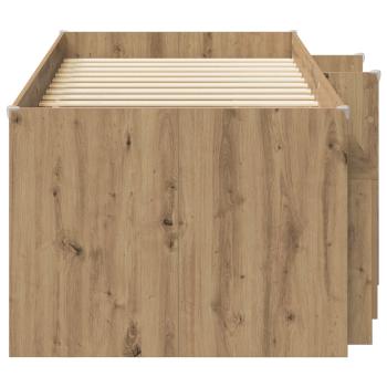 Loft Bettgestell mit Schrank 3 stk. Artisan-Eiche Holzwerkstoff