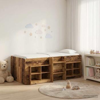 ARDEBO.de - Loft Bettgestell mit Schrank 3 stk. Altholz Holzwerkstoff