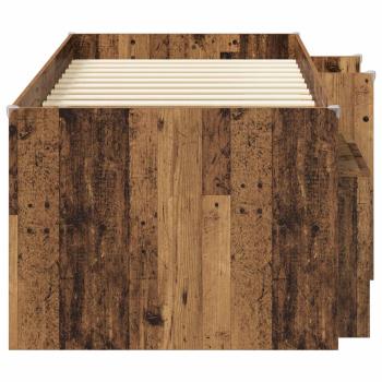 Loft Bettgestell mit Schrank 3 stk. Altholz Holzwerkstoff