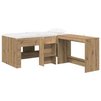 Hochbett mit Schreibtisch für Kinder 2 Stk. Artisan-Eiche