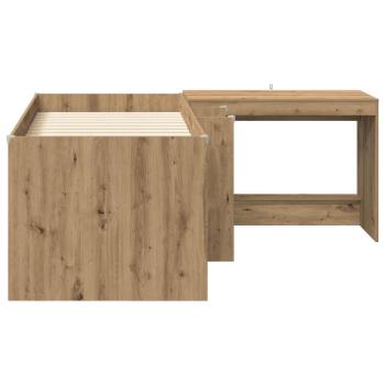 Hochbett mit Schreibtisch für Kinder 2 Stk. Artisan-Eiche