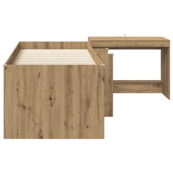Hochbett mit Schreibtisch für Kinder 2 Stk. Artisan-Eiche