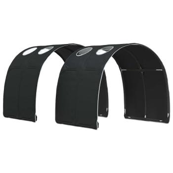 Bett mit Tunnel 3 Stk. Sonoma Eiche und Schwarz Holzwerkstoff