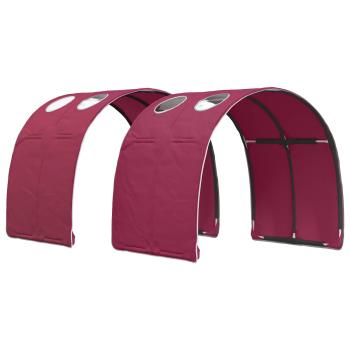 Hochbett für Kinder mit Stauraum 3 Stk. Sonoma Eiche und Rot