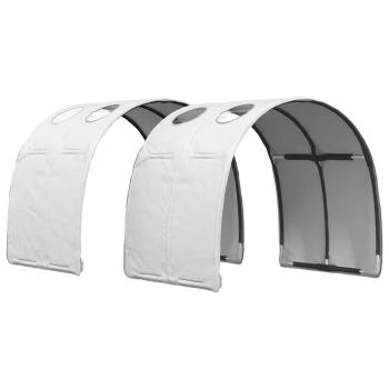 Bettgestell mit Tunnel mit Regal 3 stk. Sonoma-Eiche und Weiß