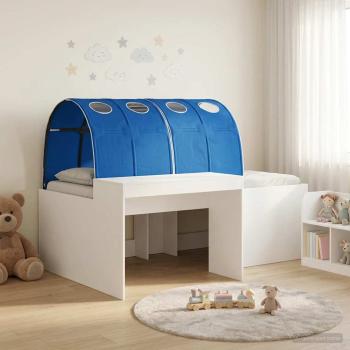 ARDEBO.de - Hochbett mit Schreibtisch f?r Kinder 3 Stk. Wei? und Blau