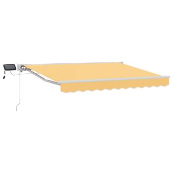 Manueller Markisenrahmen mit LEDs Sand 3,5 x 2 m