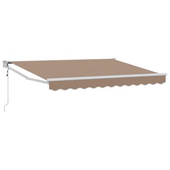 Ausziehbare Markise Taupe 4 x 2 m Polyester und Metall