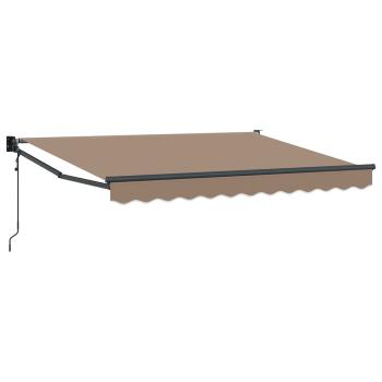 Ausziehbare Markise Taupe 4 x 2 m Polyester und Metall