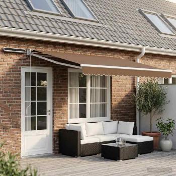 ARDEBO.de - Elektrische ausziehbare Markise Taupe 4 x 2 m