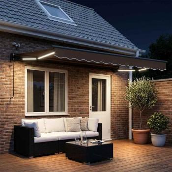 Elektrische ausziehbare Markise Taupe 4 x 2 m